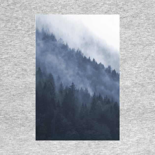 Blue Misty Mountainside by UrbanEpiphany